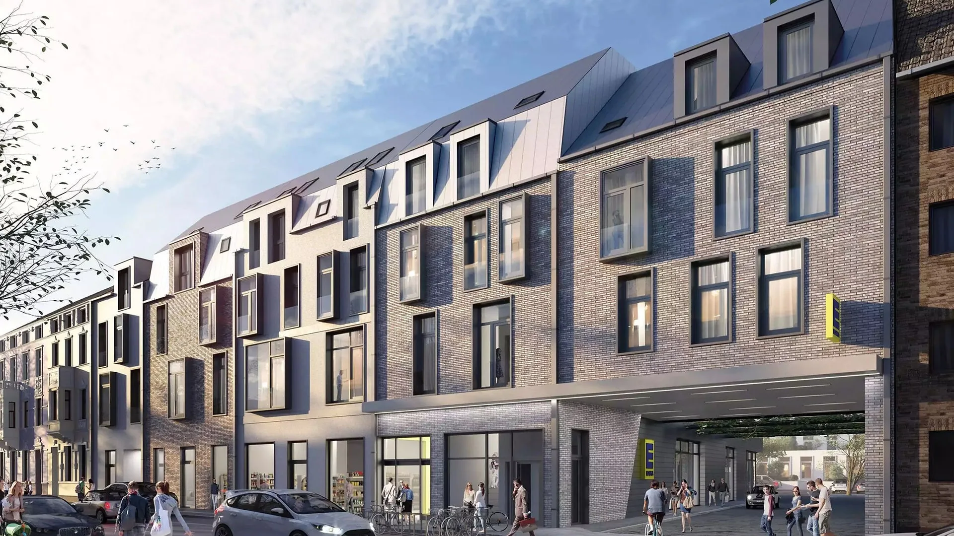 Quartier am Wasserturm – Neubau Mönchengladbach, Außenansicht Viersener Straße
